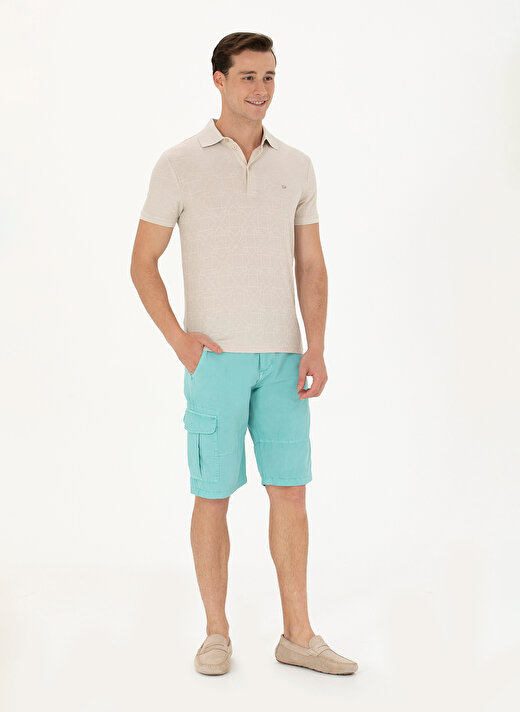 U.S. Polo Assn. Normal Bel Comfort Fit Mint Erkek Bermuda Şort PURVIS 2