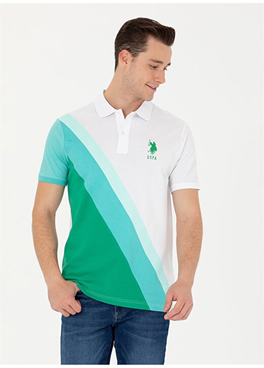 U.S. Polo Assn. Polo Yaka Yeşil Erkek T-Shirt T-NERGA 3
