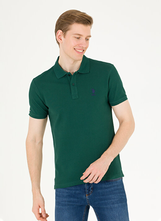 U.S. Polo Assn. Koyu Yeşil Erkek Polo T-Shirt TP04IY023 2