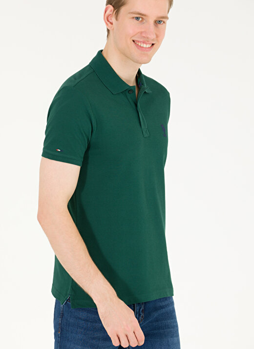 U.S. Polo Assn. Koyu Yeşil Erkek Polo T-Shirt TP04IY023 3