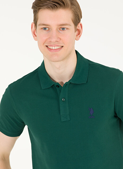 U.S. Polo Assn. Koyu Yeşil Erkek Polo T-Shirt TP04IY023 4