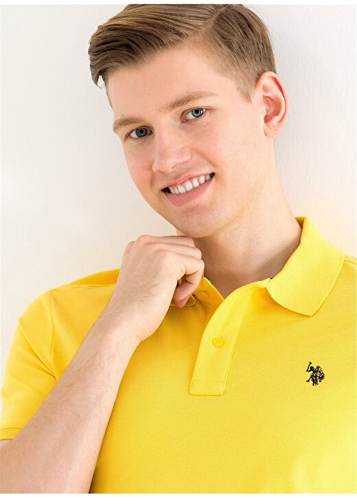U.S. Polo Assn. Koyu Sarı Erkek Polo T-Shirt GTP04IY023 1