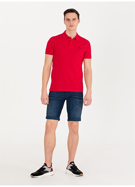 U.S. Polo Assn. Kırmızı Erkek Polo T-Shirt GTP04IY023 4