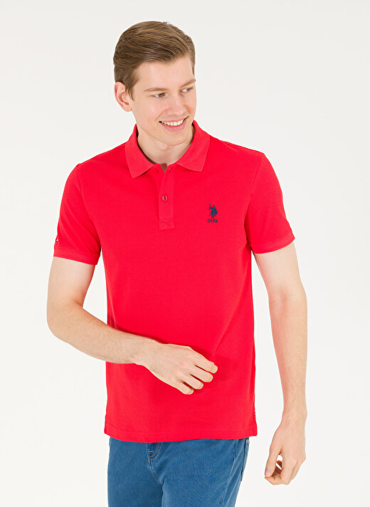 U.S. Polo Assn. Kırmızı Erkek Polo T-Shirt TP04IY023 2