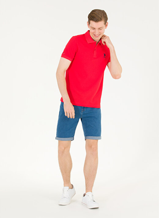 U.S. Polo Assn. Kırmızı Erkek Polo T-Shirt TP04IY023 3
