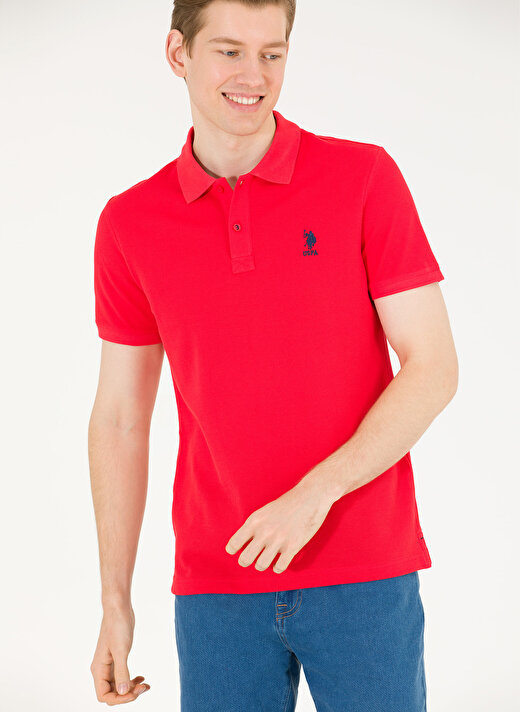 U.S. Polo Assn. Kırmızı Erkek Polo T-Shirt TP04IY023 4