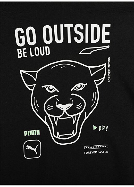 Puma Erkek Çocuk Siyah Sweatshırt 84696701 PLAY UV Graphic Hoodie 3