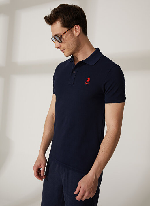 U.S. Polo Assn. Koyu Lacivert Erkek Polo T-Shirt TP04IY023 4