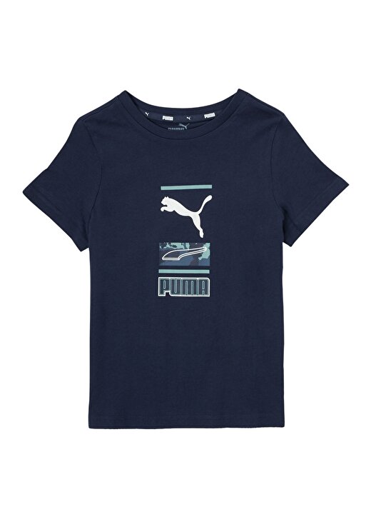 Puma Lacivert Erkek Çocuk T-Shirt 84728106 Alpha Graphic Tee 1