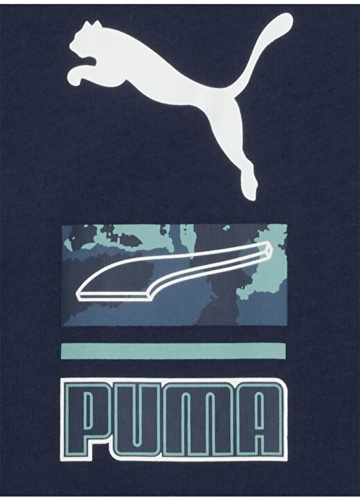 Puma Lacivert Erkek Çocuk T-Shirt 84728106 Alpha Graphic Tee 3