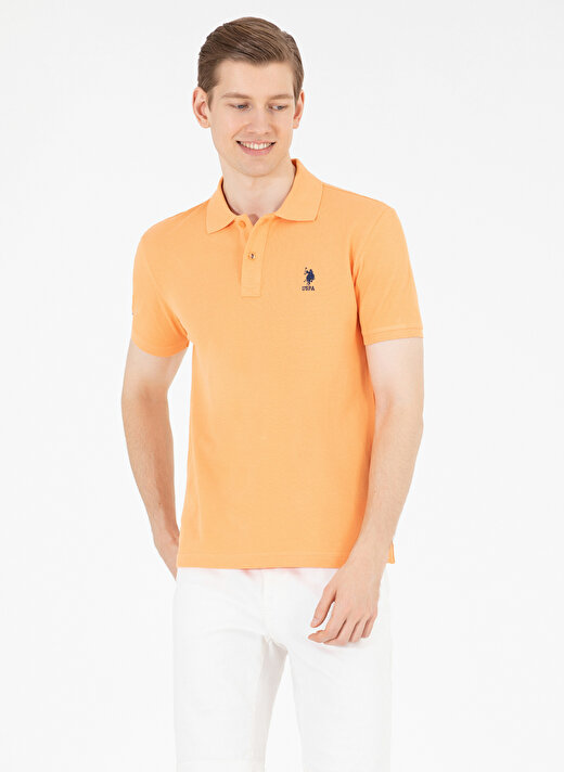 U.S. Polo Assn. Turuncu Erkek Polo T-Shirt TP04IY023 3