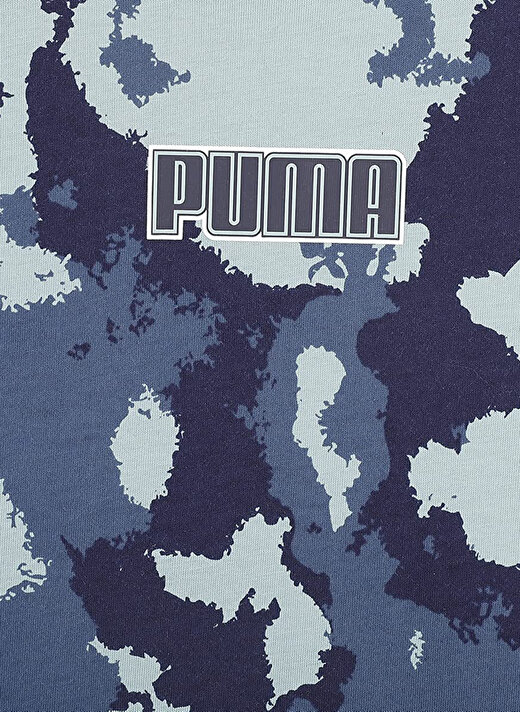 Puma Mavi Erkek Çocuk Bisiklet Yaka Kısa Kollu T-Shirt 84728350 Alpha AOP Tee    3