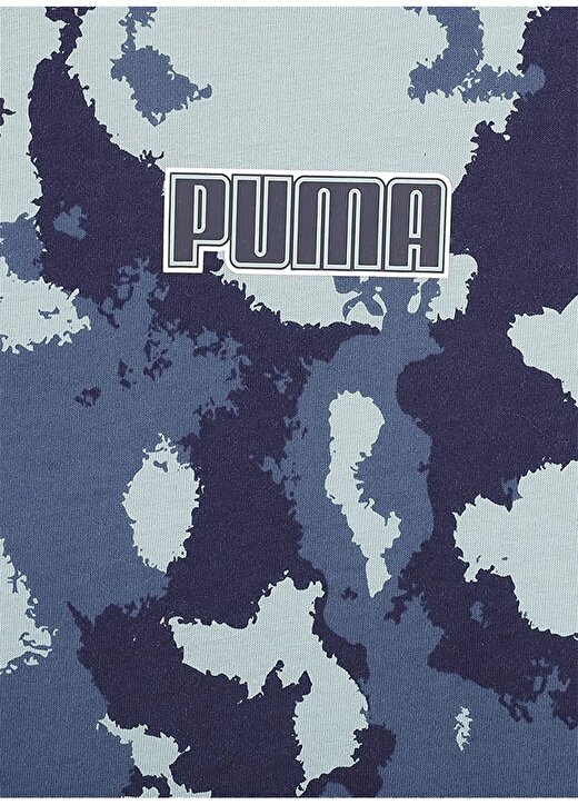 Puma Mavi Erkek Çocuk Bisiklet Yaka Kısa Kollu T-Shirt 84728350 Alpha AOP Tee 3