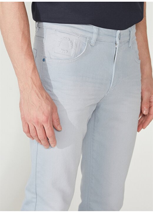 U.S. Polo Assn. Normal Bel Normal Paça Slim Fit Mavi Erkek Denim Pantolon IRIS23Y-BLUE 4