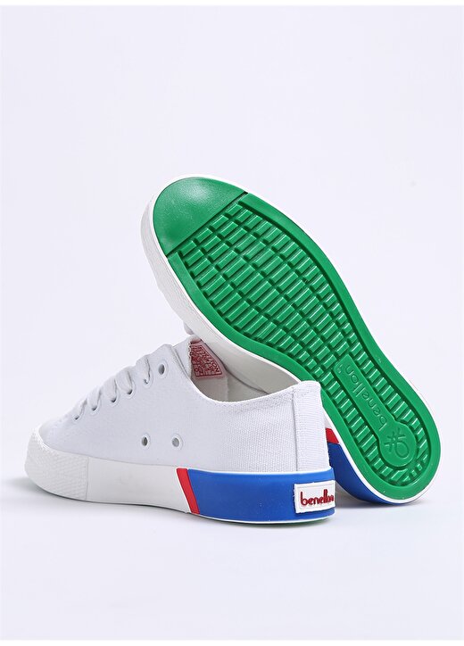 Benetton Beyaz - Kırmızı Kadın Sneaker BN-70016 4