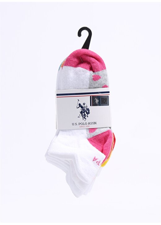 U.S. Polo Assn. Kız Çocuk 5Asdf856li Beyaz Çorap FANNY-GIRL 1