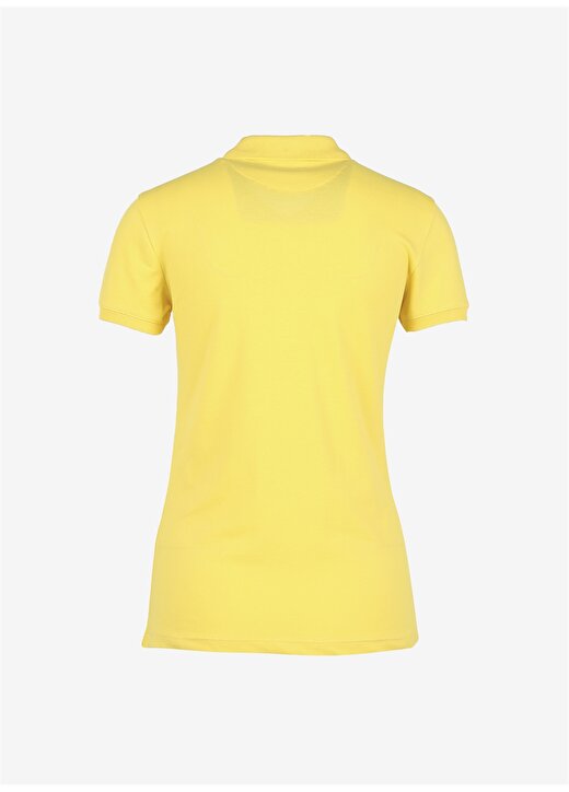 U.S. Polo Assn. Polo Yaka Düz Sarı Kadın T-Shirt TP0123 2