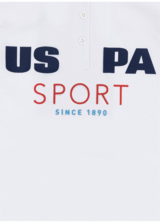U.S. Polo Assn. Baskılı Beyaz Kız Çocuk Polo T-Shirt MILENA-TKIDS 4