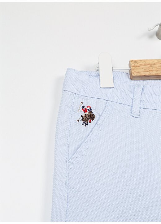 U.S. Polo Assn. Mavi Erkek Çocuk Boru Paça Slim Fit Düz Chino Pantolon KENNKIDS23Y 3