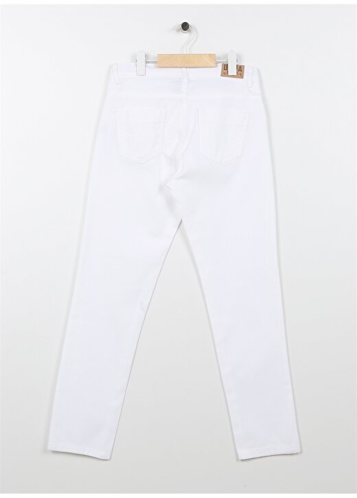 U.S. Polo Assn. Beyaz Erkek Çocuk Boru Paça Slim Fit Düz Chino Pantolon MICHAELKIDS23Y 2