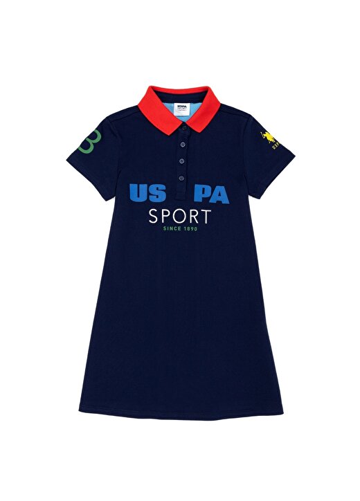 U.S. Polo Assn. Baskılı Lacivert Kız Çocuk Polo T-Shirt MILENA-TKIDS 1