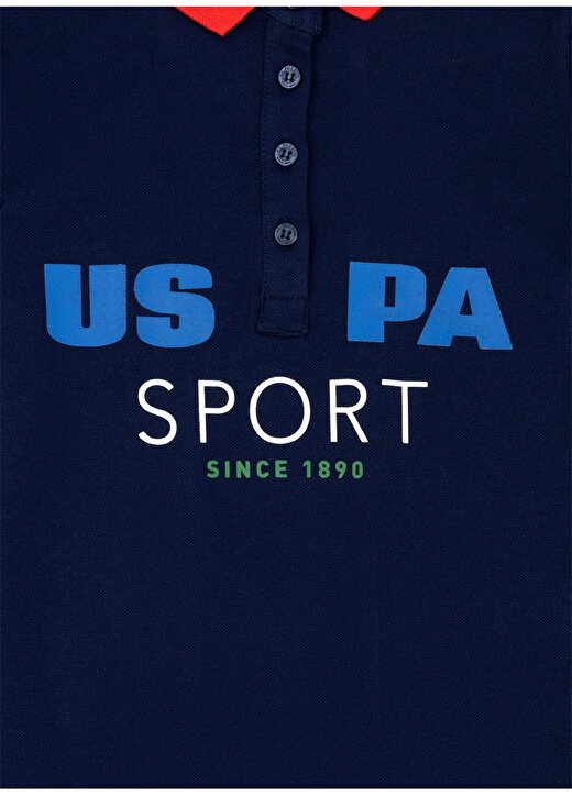 U.S. Polo Assn. Baskılı Lacivert Kız Çocuk Polo T-Shirt MILENA-TKIDS 3