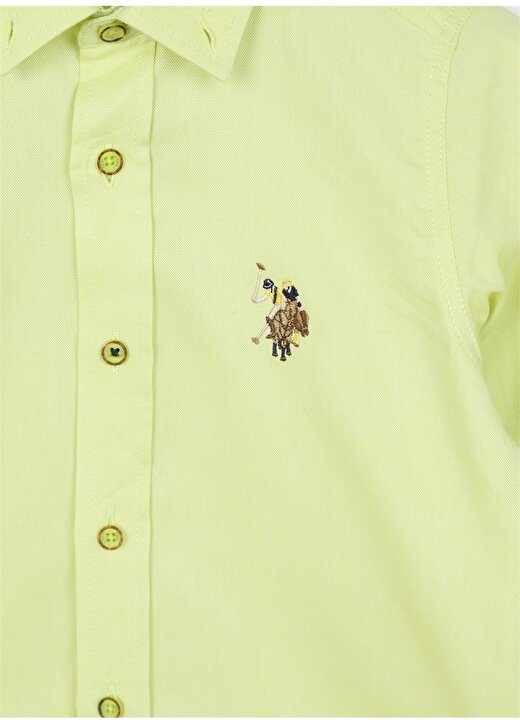 U.S. Polo Assn. Düz Yeşil Erkek Çocuk Gömlek CEDCOLORKIDS023Y 3