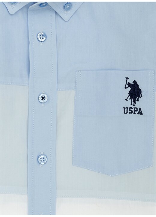 U.S. Polo Assn. Çizgili Mavi Erkek Çocuk Gömlek RENARKIDS 3
