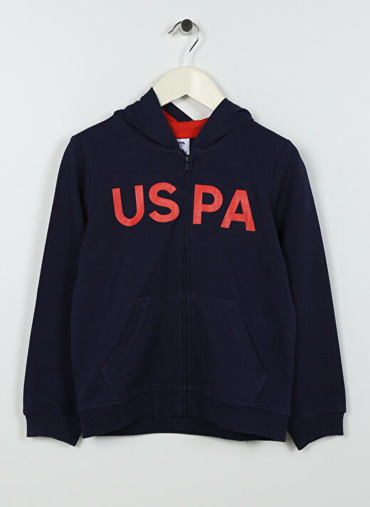 U.S. Polo Assn. Lacivert Erkek Çocuk Kapüşonlu Baskılı Sweatshirt AMATAFIY023   1