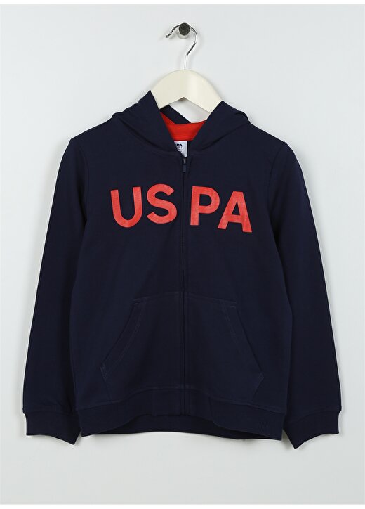 U.S. Polo Assn. Lacivert Erkek Çocuk Kapüşonlu Baskılı Sweatshirt AMATAFIY023 1