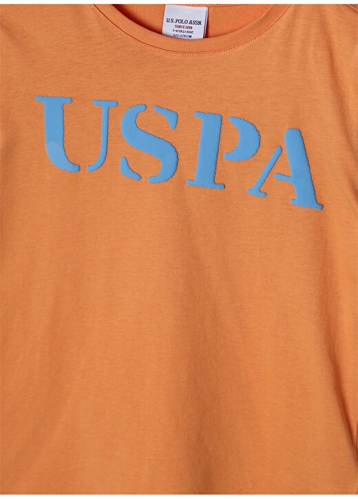 U.S. Polo Assn. Baskılı Turuncu Erkek Çocuk T-Shirt GEARTKIDSIY023 3