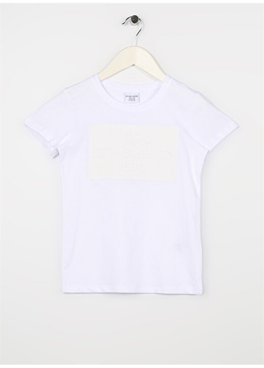 U.S. Polo Assn. Düz Beyaz Erkek Çocuk T-Shirt FERASKIDS 1