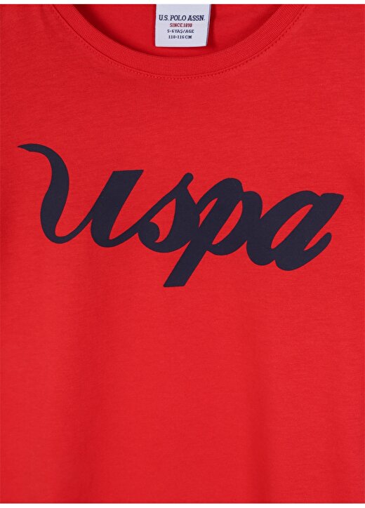 U.S. Polo Assn. Baskılı Kırmızı Erkek Çocuk T-Shirt RAINIY023 3
