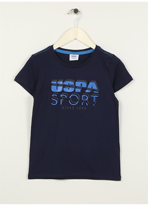 U.S. Polo Assn. Baskılı Lacivert Erkek Çocuk T-Shirt LARENKIDS 1