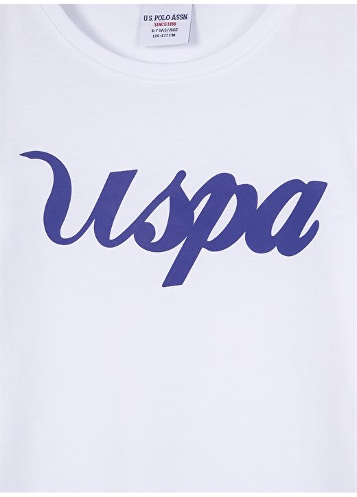 U.S. Polo Assn. Baskılı Beyaz Erkek Çocuk T-Shirt RAINIY023 3