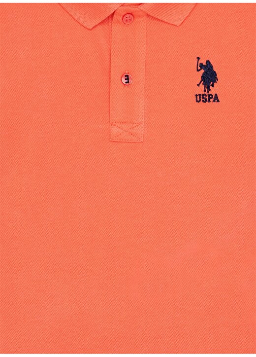 U.S. Polo Assn. Pembe Erkek Çocuk Polo Yaka Kısa Kollu Düz Polo T-Shirt TP01IY023 4