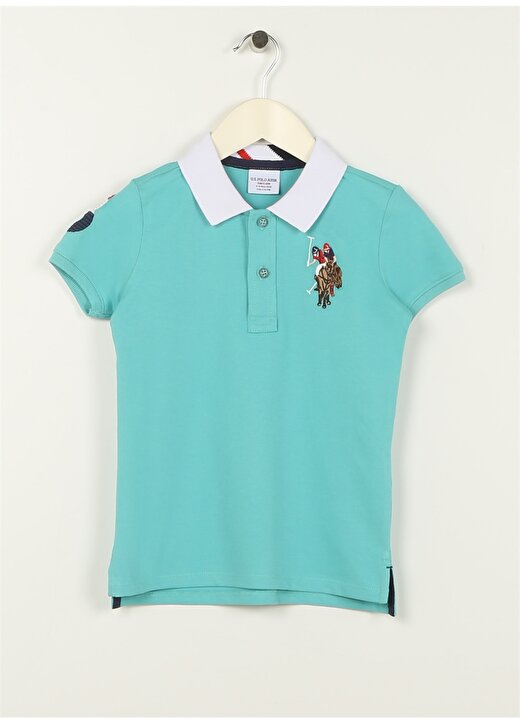 U.S. Polo Assn. Mint Erkek Çocuk Polo Yaka Kısa Kollu Düz Polo T-Shirt SD01KIDSIY023 1