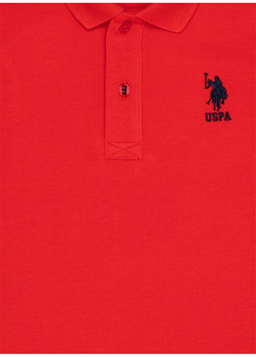 U.S. Polo Assn. Kırmızı Erkek Çocuk Polo Yaka Kısa Kollu Düz Polo T-Shirt TP01IY023 3