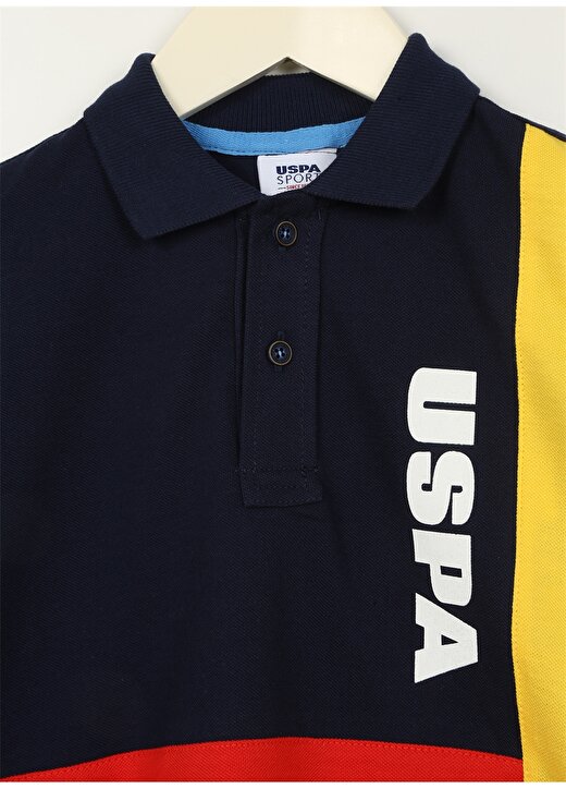 U.S. Polo Assn. Lacivert Erkek Çocuk Polo Yaka Kısa Kollu Baskılı Polo T-Shirt T-SEGANKIDS 3
