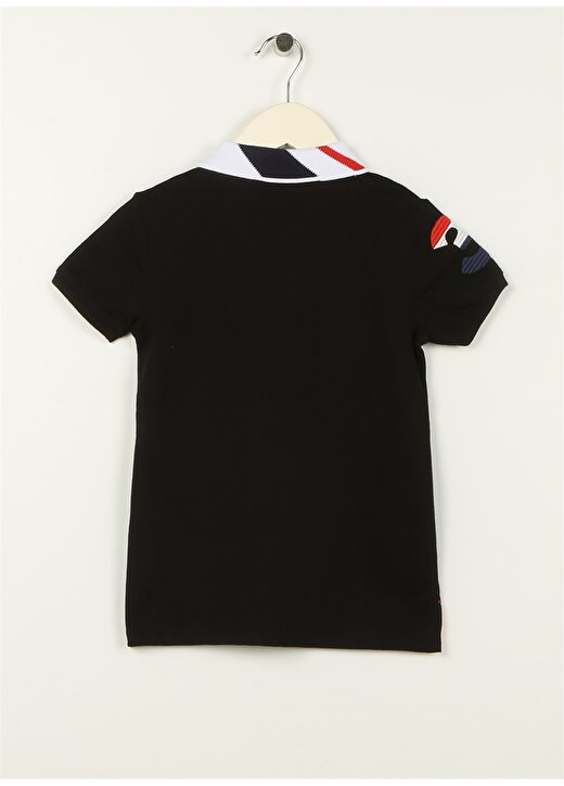 U.S. Polo Assn. Siyah Erkek Çocuk Polo Yaka Kısa Kollu Düz Polo T-Shirt SD01KIDSIY023 2