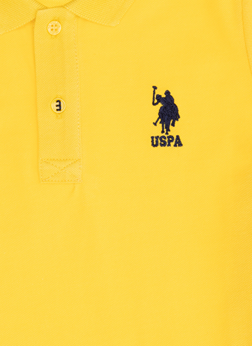 U.S. Polo Assn. Sarı Erkek Çocuk Polo Yaka Kısa Kollu Düz Polo T-Shirt TP01IY023   3