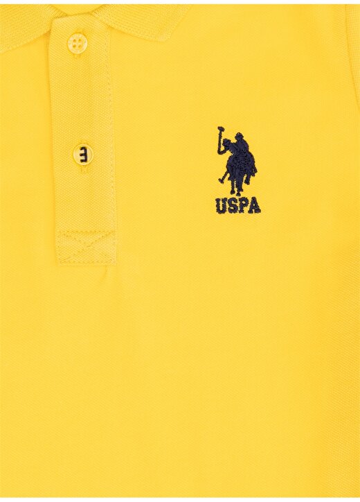 U.S. Polo Assn. Sarı Erkek Çocuk Polo Yaka Kısa Kollu Düz Polo T-Shirt TP01IY023 3