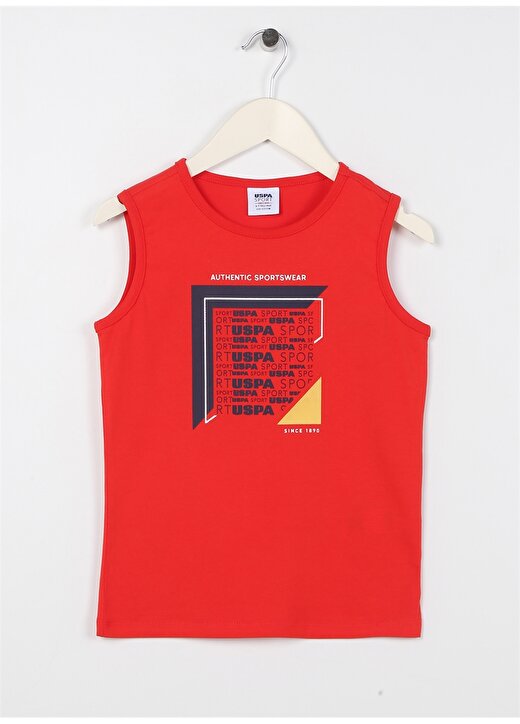 U.S. Polo Assn. Baskılı Kırmızı Erkek Çocuk T-Shirt ZARTEKIDS 1