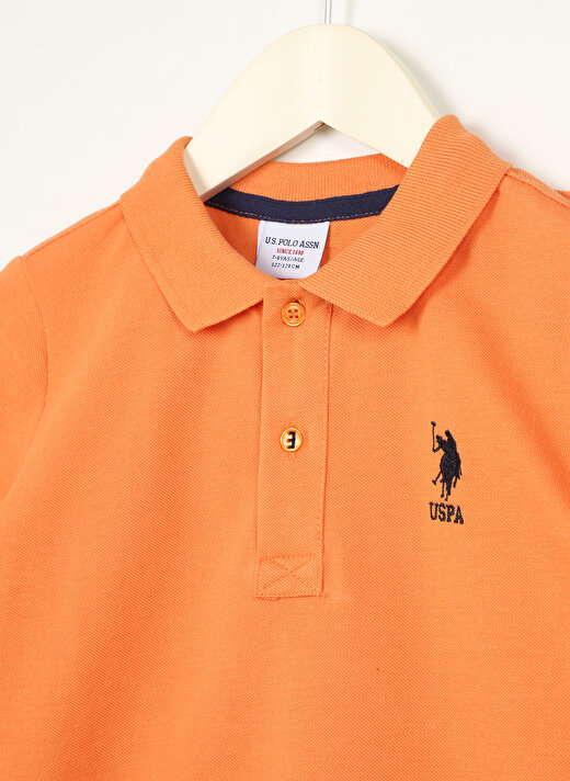 U.S. Polo Assn. Turuncu Erkek Çocuk Polo Yaka Kısa Kollu Düz Polo T-Shirt TP01IY023   2
