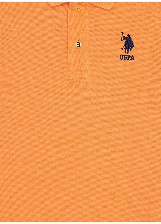 U.S. Polo Assn. Turuncu Erkek Çocuk Polo Yaka Kısa Kollu Düz Polo T-Shirt TP01IY023 3