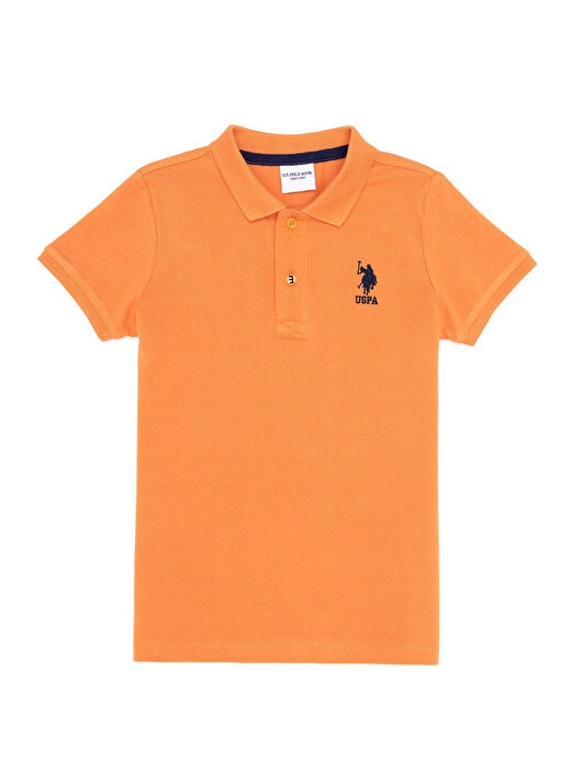 U.S. Polo Assn. Turuncu Erkek Çocuk Polo Yaka Kısa Kollu Düz Polo T-Shirt TP01IY023   1