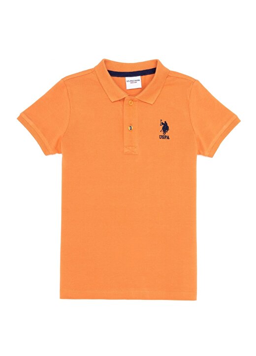 U.S. Polo Assn. Turuncu Erkek Çocuk Polo Yaka Kısa Kollu Düz Polo T-Shirt TP01IY023 1