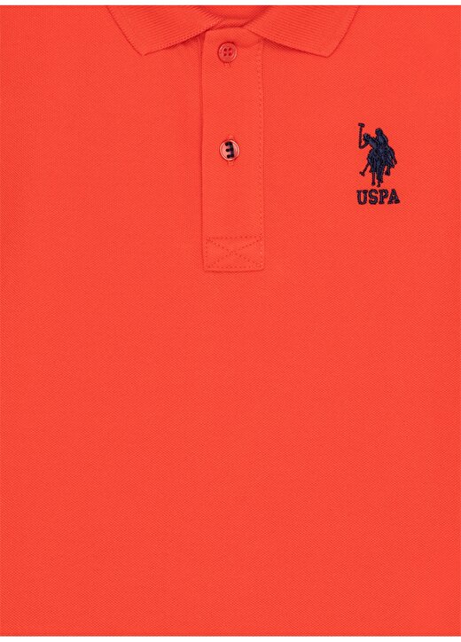 U.S. Polo Assn. Koyu Kırmızı Erkek Çocuk Polo Yaka Kısa Kollu Düz Polo T-Shirt TP01IY023 2