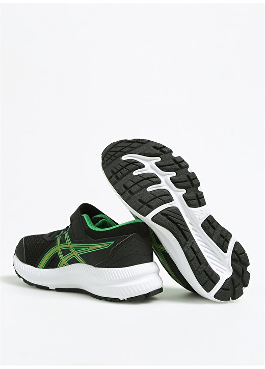 Asics Siyah - Yeşil Erkek Koşu Ayakkabısı 1014A258-005 CONTEND 8 PS 4