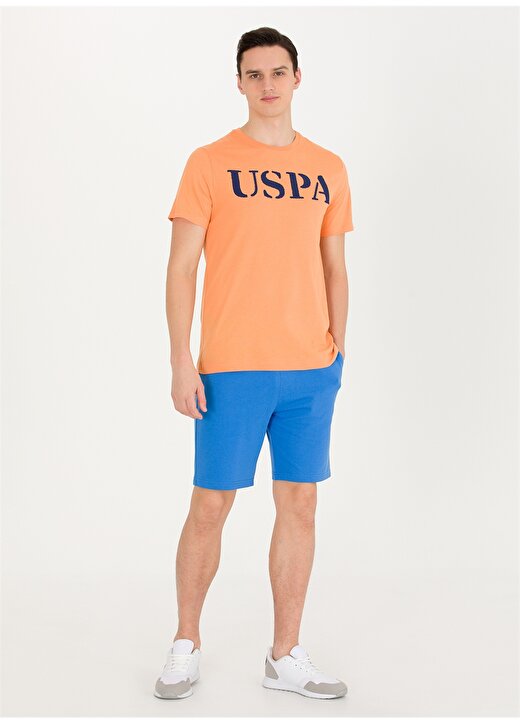 U.S. Polo Assn. Bisiklet Yaka Turuncu Erkek T-Shirt GEARTIY023 3